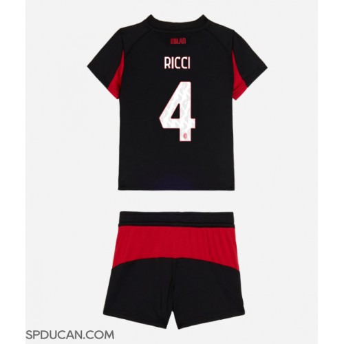 Dječji Nogometni Dres AC Milan Samuele Ricci #4 Domaci 2025-26 Kratak Rukav (+ Kratke hlače)